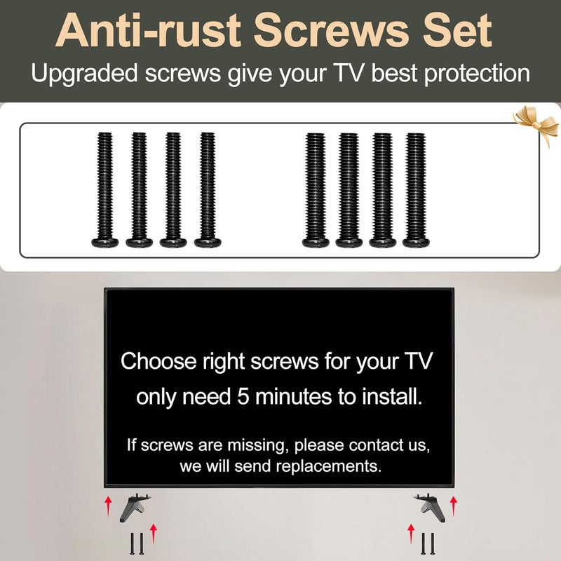 Maozhren Stand for LG TV Legs Replacement, TV Stand Legs Only for LG 55UK6500 55UJ6540 55UM7300 55UN6900 55LJ5500UA 49UJ6300 49UK6300 49UM7300 49UN6900 50UK6300 50UK6500 50UN6900, Only for Models We List - Image 5